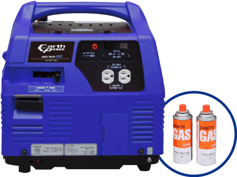 カセットガス発電機MGC901GBの写真
