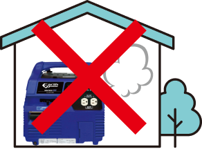 換気の悪い場所では使用禁止を表すイラスト