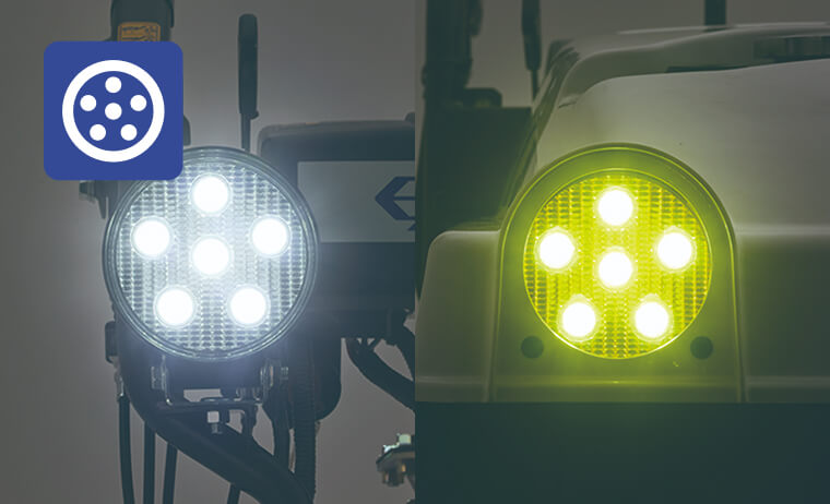 LEDライトと黄色LEDライトの写真