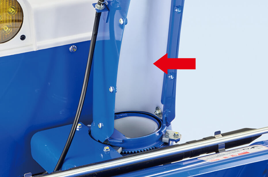 除雪機のシューター部分の写真