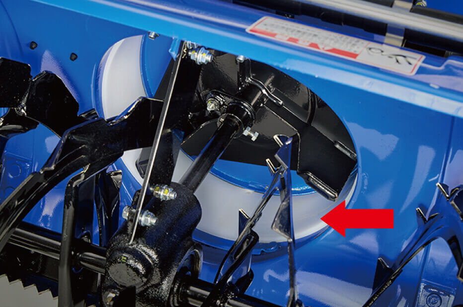 除雪機のインペラー部分の写真